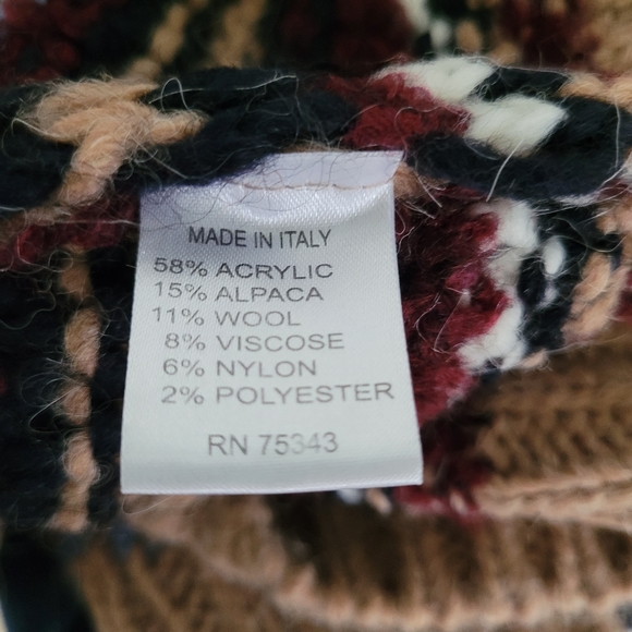 NWT Anthropologie Elsamanda Striped Chunky Knit Alpaca Wool Sweater Size S - Picture 9 of 10